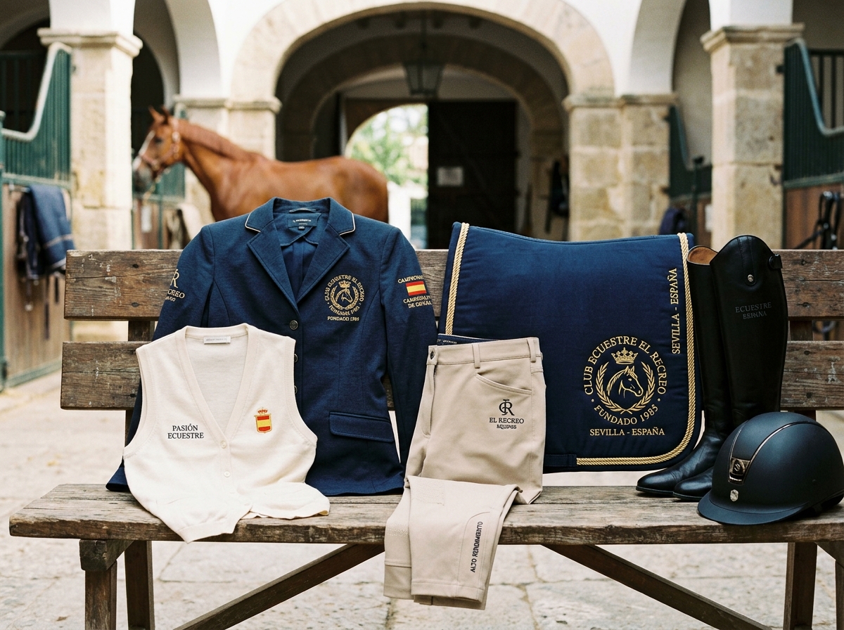 Ropa de equitación bordada